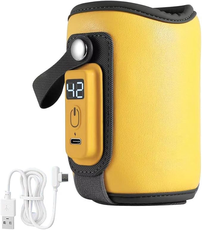 Baby Bottle Warmer, Portable Bottle Warmer, Baby Bottle Insulation Cover Bottle Warmer with LED Display, Heating Accurate Temperature Control for Travel Camping