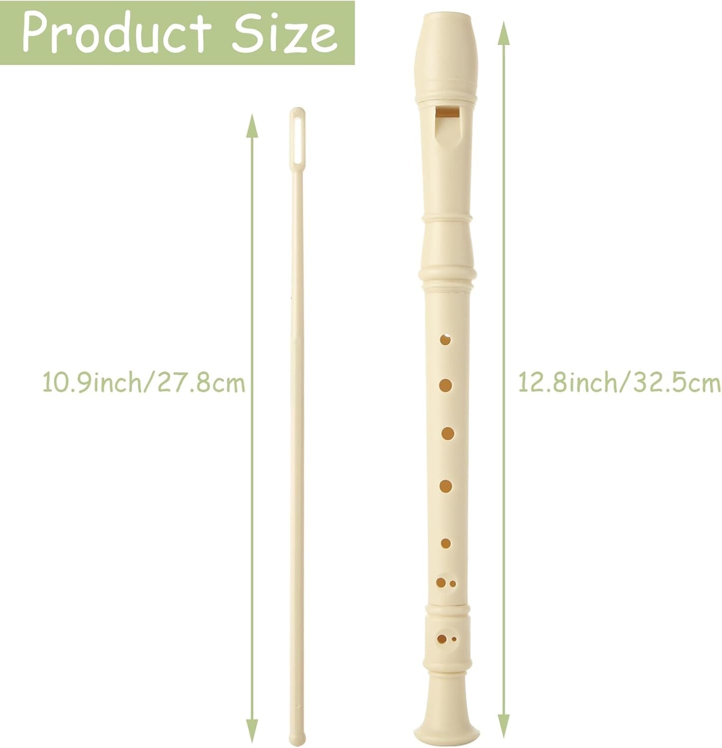 6 Pack Soprano Recorder Instrument, 8 Hole Recorder Flute, Plastic Recorders Musical Instruments with Cleaning Rod, Beginner Recorder Soprano Recorder for Music