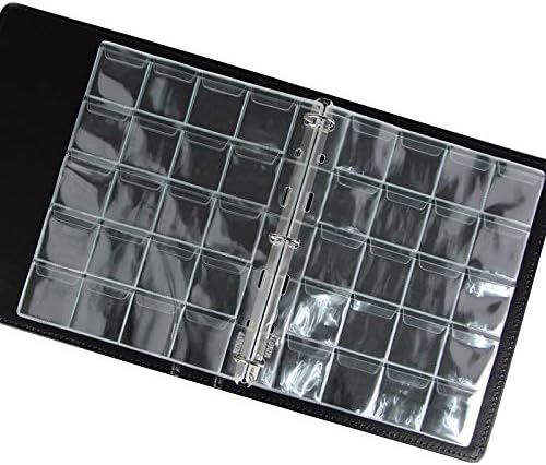 12 Pocket Coin Pages, 10 Sheets Plastic Coin Holders Stamp Collector Supplies for Coin Stamp Currency Collection
