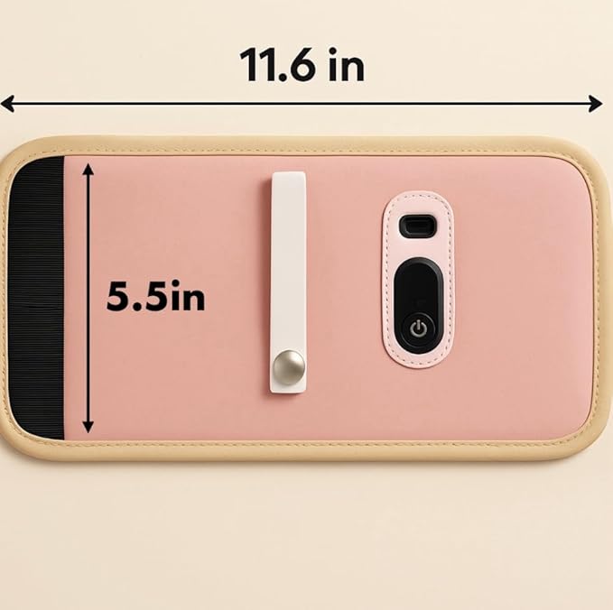 Travel Baby Bottle Warmer with USB for Girls – Digital Display, Adjustable Heating, Insulated Portable Sleeve for Warming Milk, Formula & More – Great for Car Trips, Strollers & On-The-Go Feeding