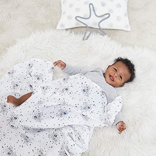 aden + anais Disney, Swaddle Blanket, Boutique Muslin Blankets for Baby Girls and Boys, Newborn Receiving Blanket for Swaddling, 100% Cotton Baby Swaddle Wrap, 4 Pack, Mickey Stargazer
