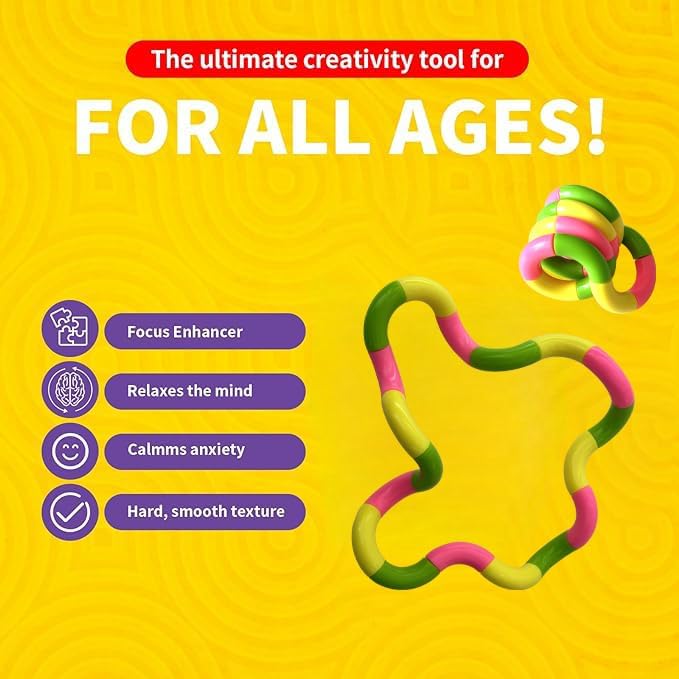 24PCS Multicolor Twisty Fidget Toys for Relaxation, Relaxation Therapy and Stress Relief Education Toys for Unique Fidget Experience, Brain Imagination Tools (24)