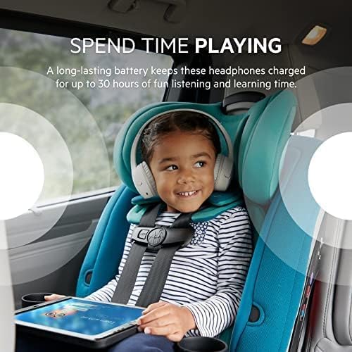 Belkin SoundForm Mini - Wireless Bluetooth Headphones for Kids with 30H Battery Life, 85dB Safe Volume Limit, Built-in Microphone - Kids On-Ear Earphones for iPhone, iPad, Fire Tablet & More - White