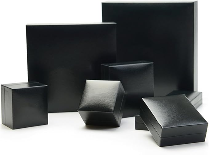 Oirlv Black Jewelry Set Box,Ring/Earrings/Big necklace Gift Case