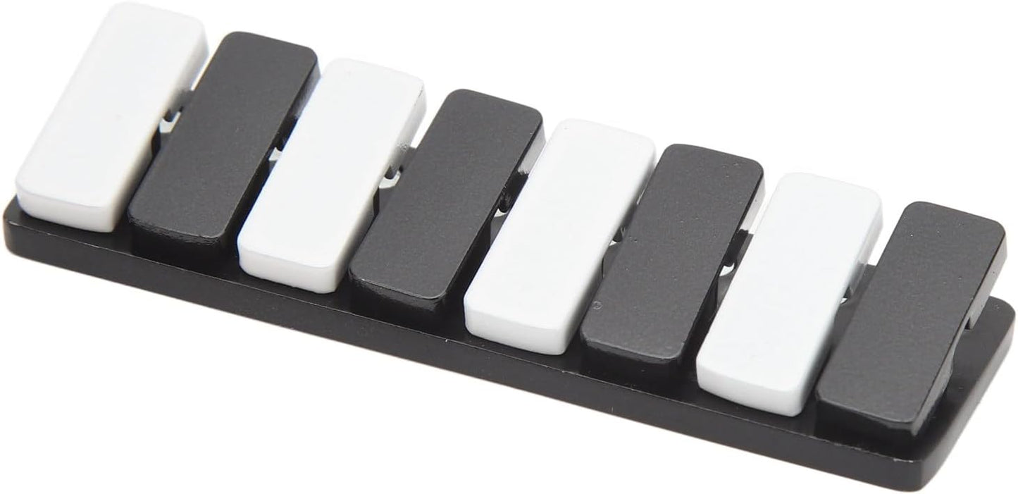 Fidget Slider Toy, Piano Key Haptic Clicker Toy, Alloy Metal Poker Push Card Fidget Slider Toy, Mini Slide Toys Compact Fidget Slider Toys (Black)