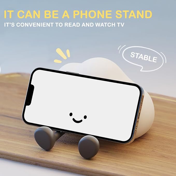 Cute Cloud Night Light Silicone Nursery USB Rechargeable Christmas Sleeping Bedside Lamp Touch Sensor Nightlights for Bedroom