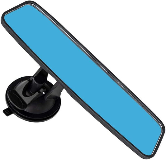 Adjustable Car Interior Rear View Mirror - Universal Cars Trucks SUV - 9.64 x 2.6 inch (Blue)