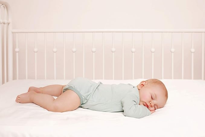 Crib Fitted Sheet by Pure Bamboo, Genuine 100% Organic Viscose Derived from Bamboo, Luxuriously Soft, Ultimate Cooling, Fits Standard Size Crib Mattress (Stripes)