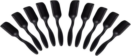 10Pcs Mini Shovel,Plastic Mini Gardening Shovel Spoons Soil Scoops,Cultivation Digging Transplanting Tools for Succulents Potted Flowers,Sand Scoops/Coffee Beans/Milk Powder Scoops (All Black)