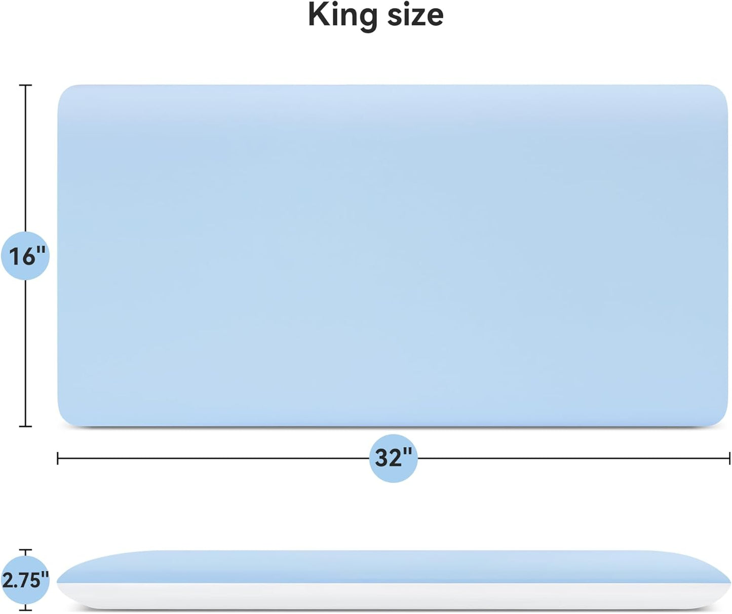 AM AEROMAX 2.75 Inches King Size Hyper Slim Memory Foam Pillow for Stomach and Back Sleepers - Thin, Flat Design for Cervical Neck Alignment and Deeper Sleep.