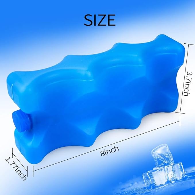 Pack of 3 Reusable Ice Packs for Breastmilk Storage, Bottle Ice Packs for Cool Cooler Bag, Breakfast, Lunch, Baby Bottles, Beer, Camping and Travel