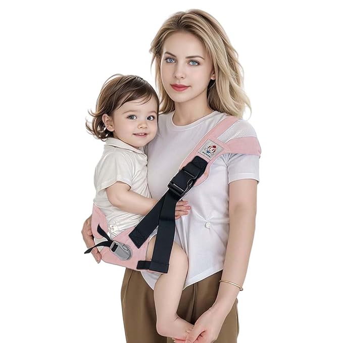 Baby Sling Carrier The Latest Safe and Breathable Anti-Slip Hip Pad Toddler Carrier Baby Essentials for Baby Boys and Girls Carrying 8-35lbs Pink