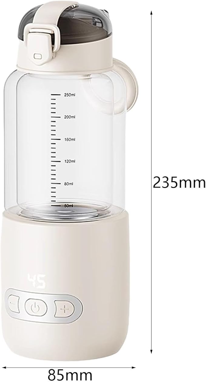 Generic Travel-Friendly Warmer with USB Charging, beige 250ml