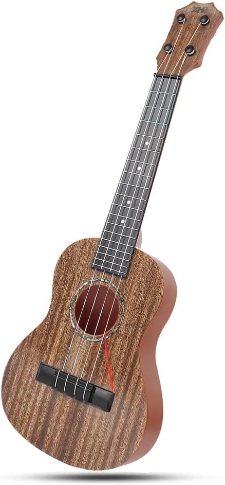 Raimy Kids Ukulele Guitar - 21inch 4 Strings Guitar Children Musical Instruments Educational Toys with Picks for Toddler Kids Boys Girls Beginner (Brown)