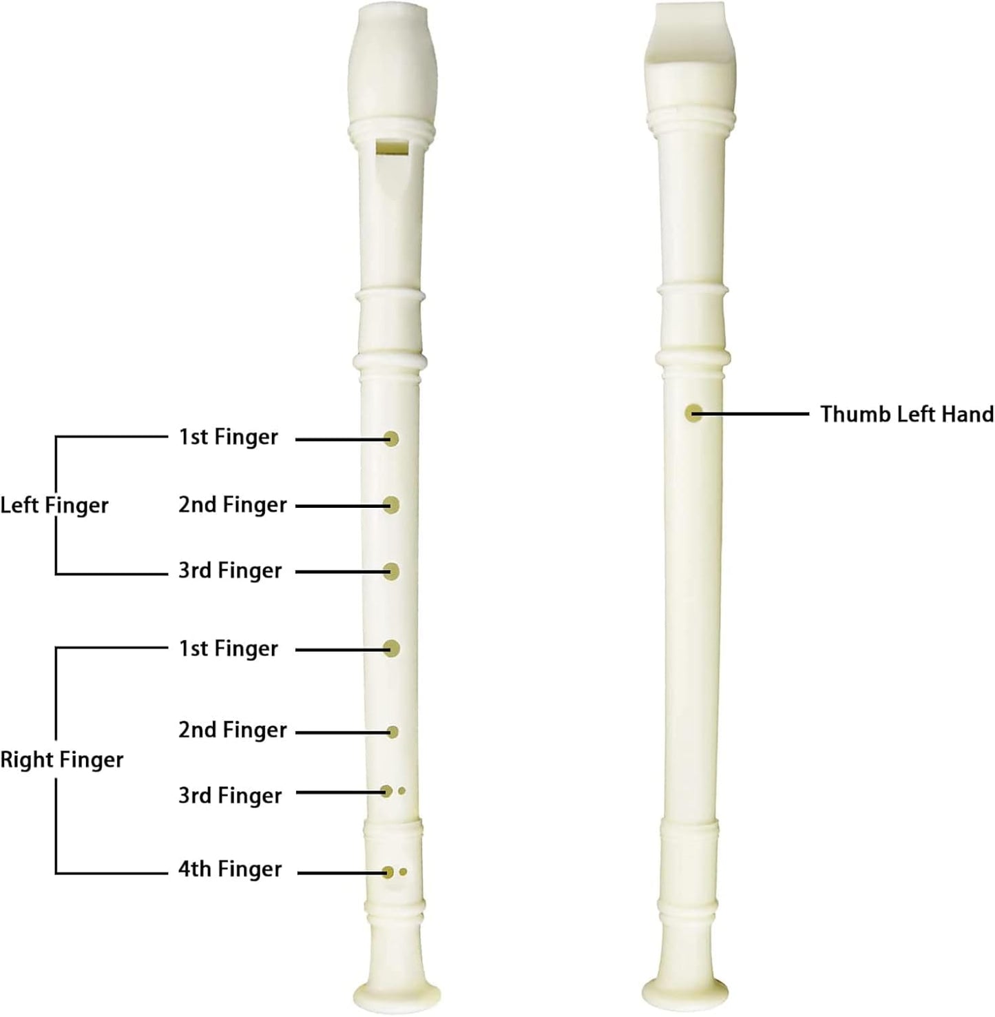 3 Pack 8 Hole Soprano Recorders Descant Flute With Cleaning Rod German Style for Beginner Graduation or Back to School Gift (dark blue, red, white)