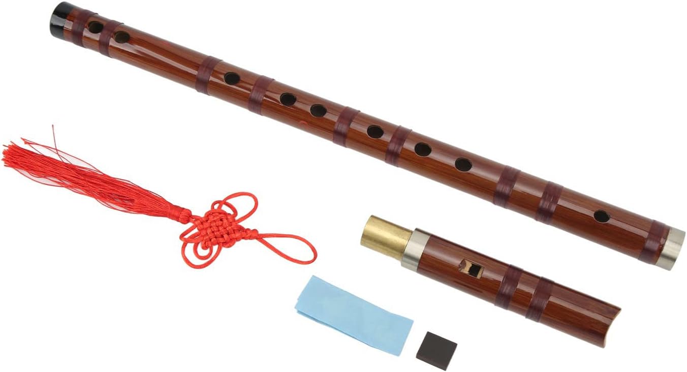 Bamboo Flute, C D E F G Key Dizi Chinese Traditional Recorder Musical Instrument for Playing Performance(G Key)