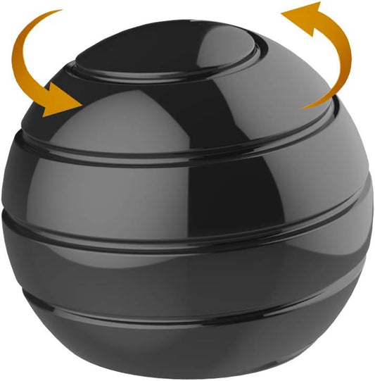 Kinetic Desk Toys, 1.54'' Spinning Full Body Optical Illusion Fidget Spinner, Office Fidget Toys Set for Anxiety ADHD, Party Favor Toys for Birthday Christmas Day (39MM, Black)