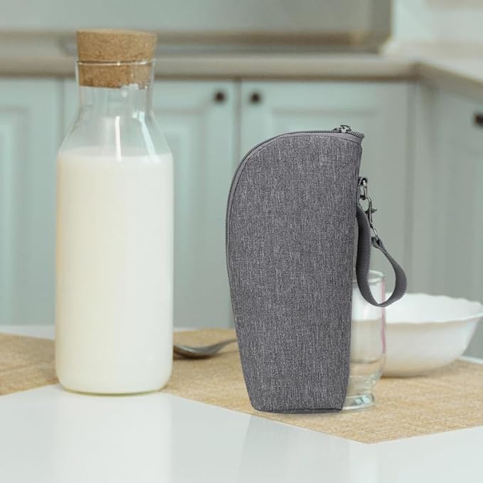 BESPORTBLE Milk Bottle Warmer Insulated Bag, 2Pcs Portable Baby Bottle Tote Insulated Breastmilk Cooler Warmer Bag for Nursing Mom Daycare Travel