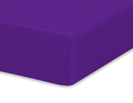 Crib Fitted Sheet by Pure Bamboo, Genuine 100% Organic Viscose Derived from Bamboo, Luxuriously Soft, Ultimate Cooling, Fits Standard Size Crib Mattress (Purple)