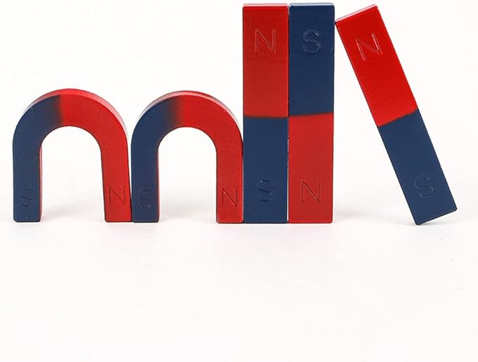 Physics Science Kids Magnet Kit for Education Experiment School Home,Including Educational Bar Magnets/Horseshoe Magnets/Magnetic Powder for Kids Students Teachers