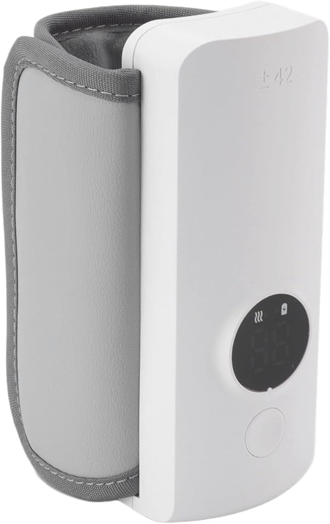 7.4V 2A 18W Milk Bottle Warmer, Portable Durable Multi Layer Rechargeable Water Bottle Thermal Bag with Hook and Loop for Travel Camping