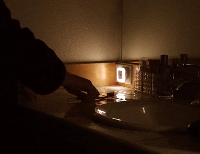 Dimmable LED Night Light with Dusk-to-Dawn Sensor for Nursery, Kids Room, Bedroom, Hallway, Stairs, Bathroom, Kitchen, Warm White, Pack of 4