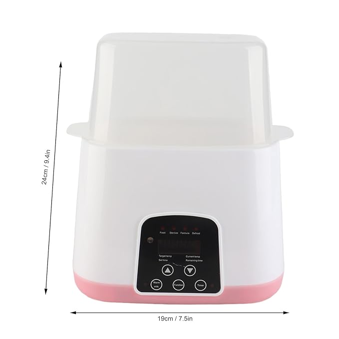 FTVOGUE Double Baby Bottle Warmer 2 in 1 Fast Milk Warmer for Bottles with Built in Constant Temperature Control Steam Cleaning Gentle Defrosting for Twins Late Night Feedings (US Plug 110V)