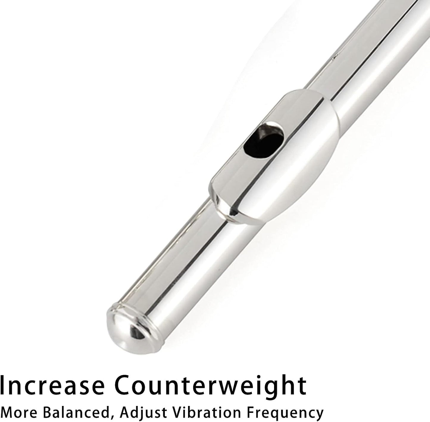 EASTROCK Silver Plated Flute Instrument for Beginner Kids Student，Closed Hole Flutes 16 Keys C Flute with Carrying Case,Stand，Cleaning kit，Gloves，Tuning Rod(Silver Plated)