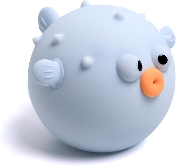 Cute Anemonefish Night Light, LED Squishy Night Lamp, Dimmable Timer Nursery Nightlight for Kids, Rechargeable Touch Lamp, Dorm Decor, Kids Funny Gifts (Blue Fish)