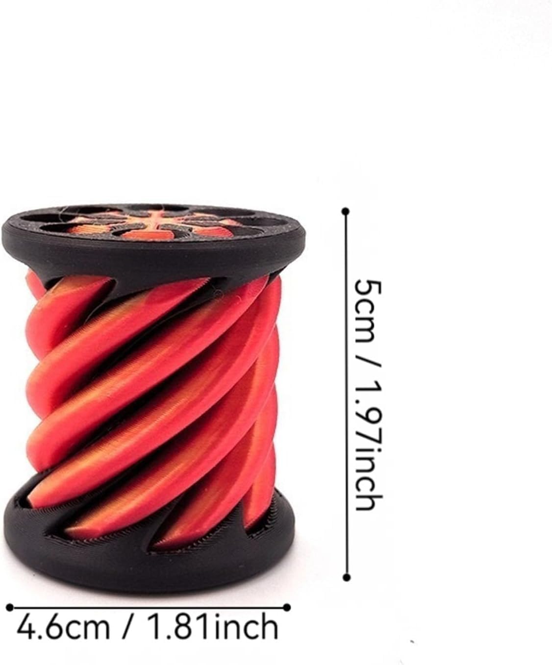 2Pcs Impossible Cone,Spiral Cone Fidget Toy 3D Printed Spiral Cone Pyramid Passthrough Sculpture,Mini Cone Funny Desktop Decoration for Home Office Desk Funny Desktop Decoration , Anxiety Relief