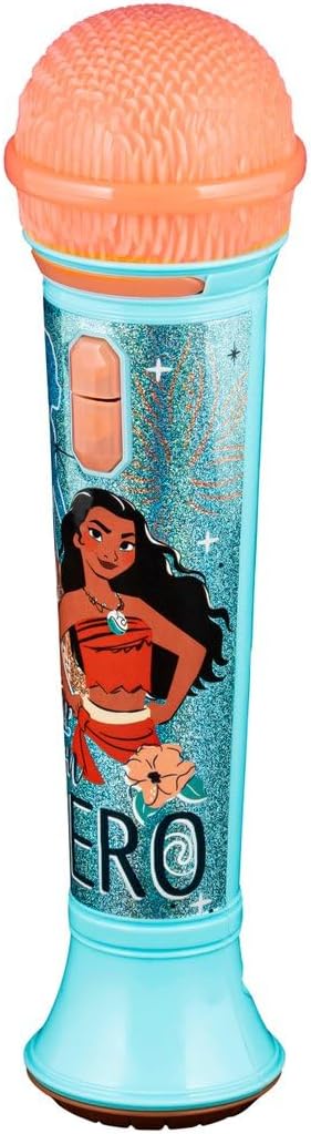 ekids Disney Princess Moana Toy Microphone for Kids, Musical Toy for Girls with Built-in Music, Kids Microphone Designed For Fans of Moana Toys for Girls