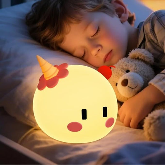 Monster Night Light for Kids, 8-Color Modes & Voice Controlled Light Lamps, Cute Soft Touch Silicone Portable Rechargeable Touch Nightlight for Breastfeeding, Bedroom Decor, Boys and Gifts for Girls