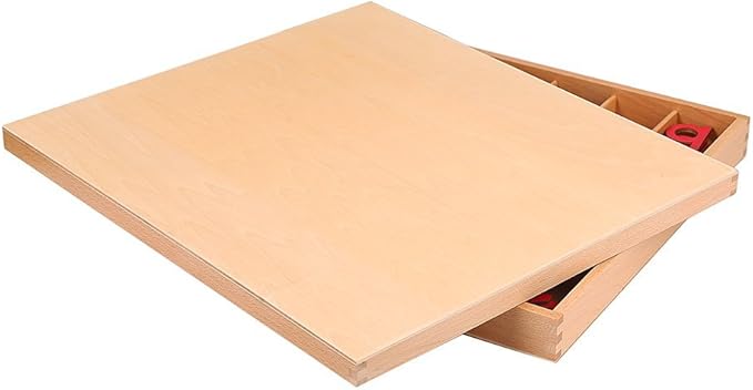 JE JOUE Montessori Letter Work Learning Materials Wooden Small moveable Alphabet Language Objects with Box (Red & Blue)