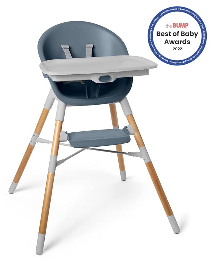 Skip Hop Baby High Chair 4 in 1 Convertible High Chair, EON, Slate Blue