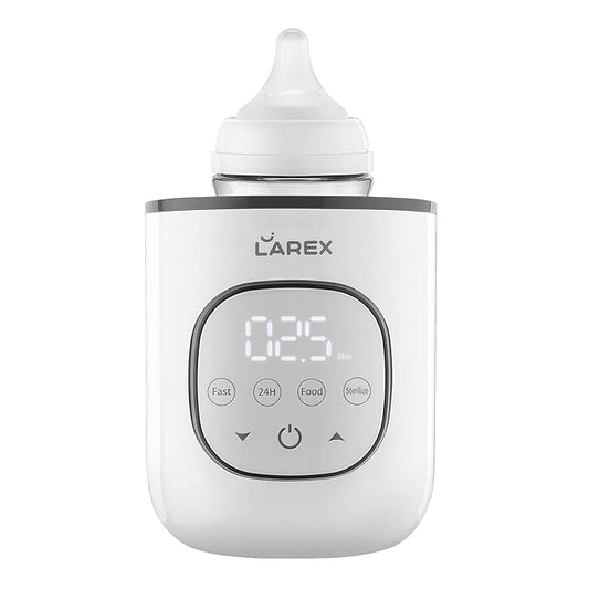 LAREX Bottle Warmer, Fast Baby Bottle Warmer for Breastmilk and Formula, with Timer and Accurate Temp Control, 8 in 1 Baby Milk Warmer BPA Free with Digital Display, Bottle Warmers for All Bottles