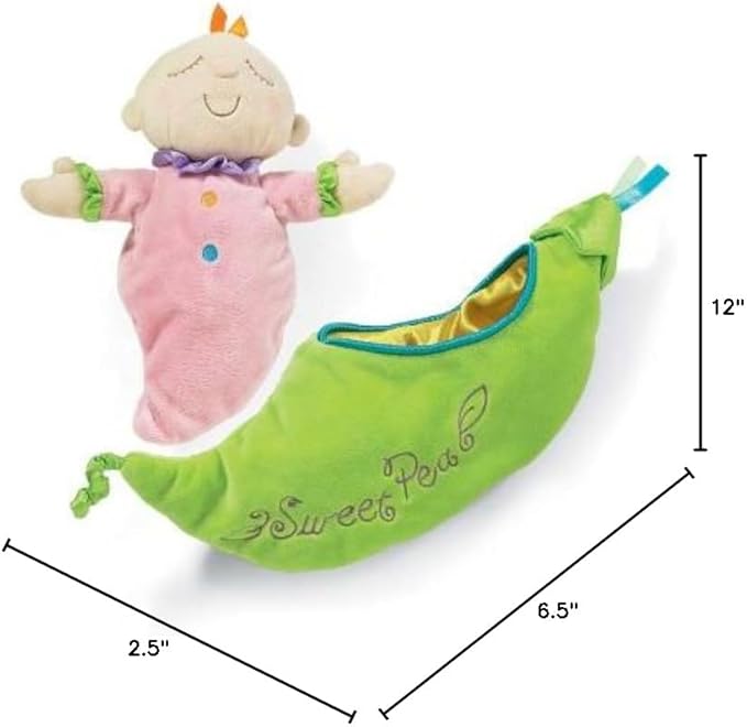 Manhattan Toy Snuggle Pod Sweet Pea First Baby Doll with Cozy Sleep Sack for Ages 6 Months and Up