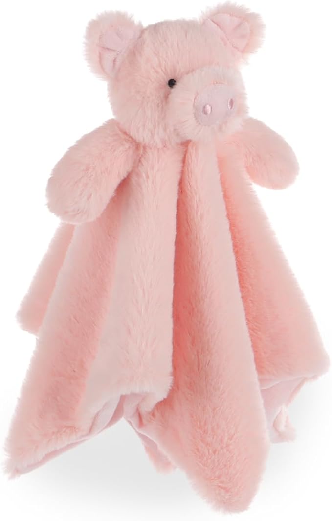 Apricot Lamb Smart Pig Security Blanket for Babies, Soft Loveys for Baby Boy and Girl, 14 Inches for Infant and Toddlers