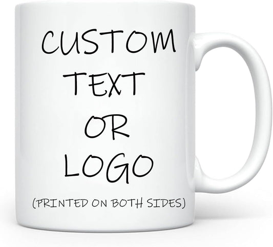 Custom Photo & Text Mug Add Personalized Text, Upload Your Image Personalized 11.5oz Mug Choose From Various Designs The Suitable Gift for Parents (C01 TEXT)
