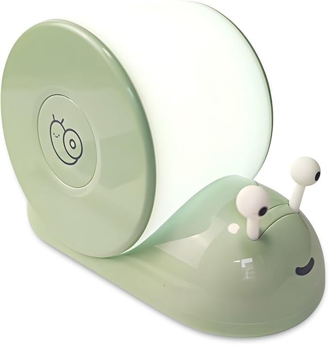 Cute Snail Night Light | Magnetic Base Dimmable Bedside Lamp | 800mAh Long-Lasting Soft Light|USB Rechargeable Timer Safe Portable LED Lamps|Breastfeeding Dorm Room Decor