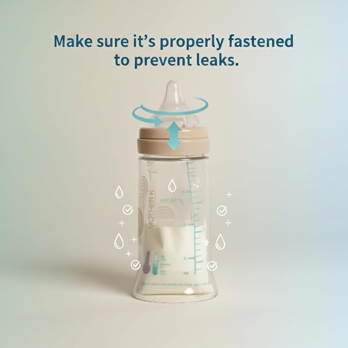 MOTHER-K Disposable Baby Bottle Liner, Must-Have Baby Travel Essentials, BPA Free & Anti-Colic (8oz, 100pcs)