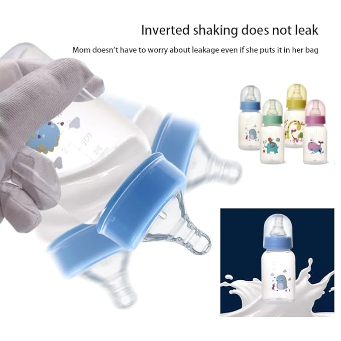 5oz (150ml) 4-Pack Anti-Colic Baby Bottles for Newborns, BPA-Free, Breastfeeding Transition, Vented for Gas & Colic Relief, Ideal for Baby Registry