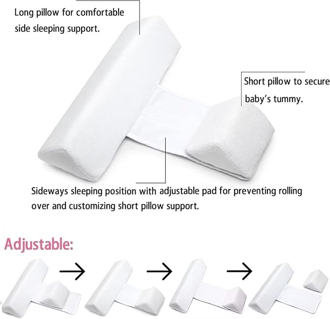 Baby Side Sleeper Weddge Adjustable Soft and Breathable Newborn Pillow