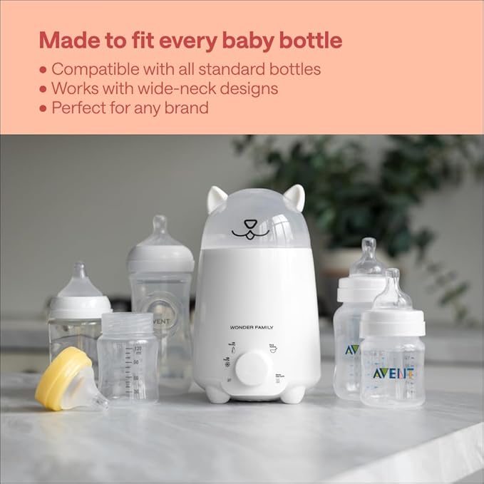 Portable Baby Bottle Warmer for Breastmilk & Formula – 4-in-1 Defrost, Food and Breast Milk Warming, Thermos – On The Go Heater for Travel, Car, Home – Portable Milk Warmer for Baby