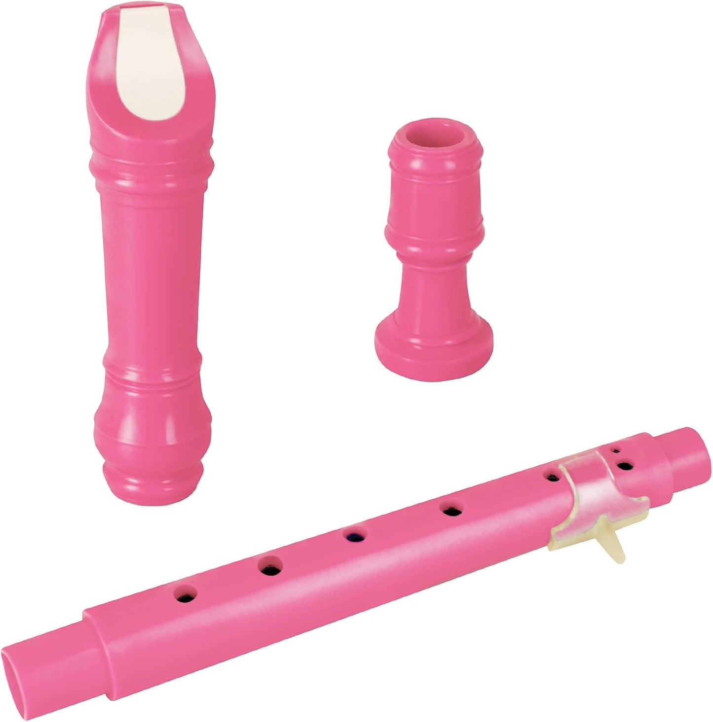 Eastrock Recorder Instrument German Style Soprano Recorder Pink 3 Pieces for Beginners with Cleaning Rod, Fingering Chart, Packing Bag, Thumb Rest