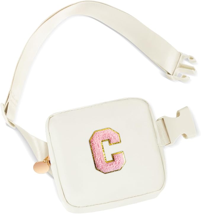 Customized Birthday Gifts for 2 3 4 5 6 7 8 9 10 11 Year Old Girls - Mini Fanny Pack Cute Crossbody Bag Trendy Stuff,Graduation Gifts for Girls Teens Kids Daughter Sister Her - Cream,C