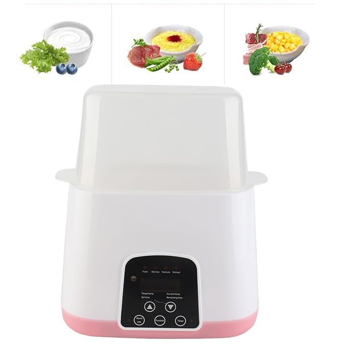 Asixxsix Baby Bottle Warmer for Breastmilk and Formula, 2 in 1 Fast Baby Milk Warmer Baby Food Defrost Heater, Accurate Temperature Control, Feeding Baby Essentials (US)