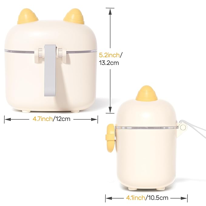 NCVI Formula Dispenser On the Go, Portable Baby Travel Milk Powder Formula Container Holder to Go with Scoop Suitable for Diaper Bag Backpack, Ready to Brew Milk Newborn Infant (White Sheep)