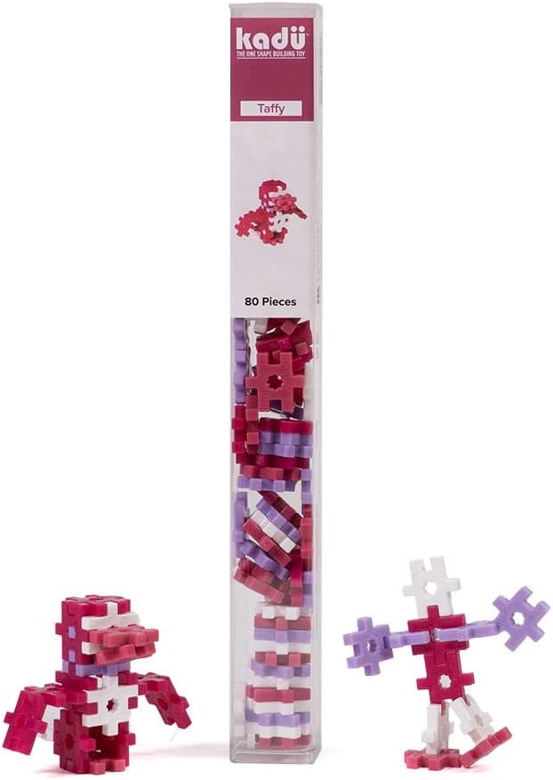 KADU Taffy 80 Piece Set - STEM/STEAM Building + Construction Toy, for Open + Imaginative Play