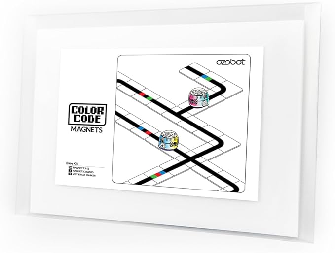 Ozobot Color Code Magnets Base Kit: Interactive Coding Learning Tool for Kids Ages 5+, Enhances Logic & Problem-Solving Skills, Classroom Education, 36 Tiles, Evo Required Not Included