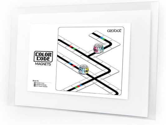 Ozobot Color Code Magnets Base Kit: Interactive Coding Learning Tool for Kids Ages 5+, Enhances Logic & Problem-Solving Skills, Classroom Education, 36 Tiles, Evo Required Not Included